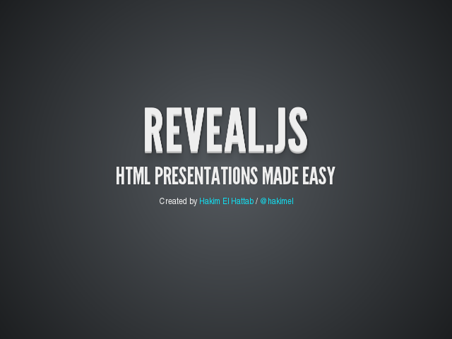 Reveal.js – HTML Presentations Made Easy – Vertical Slides