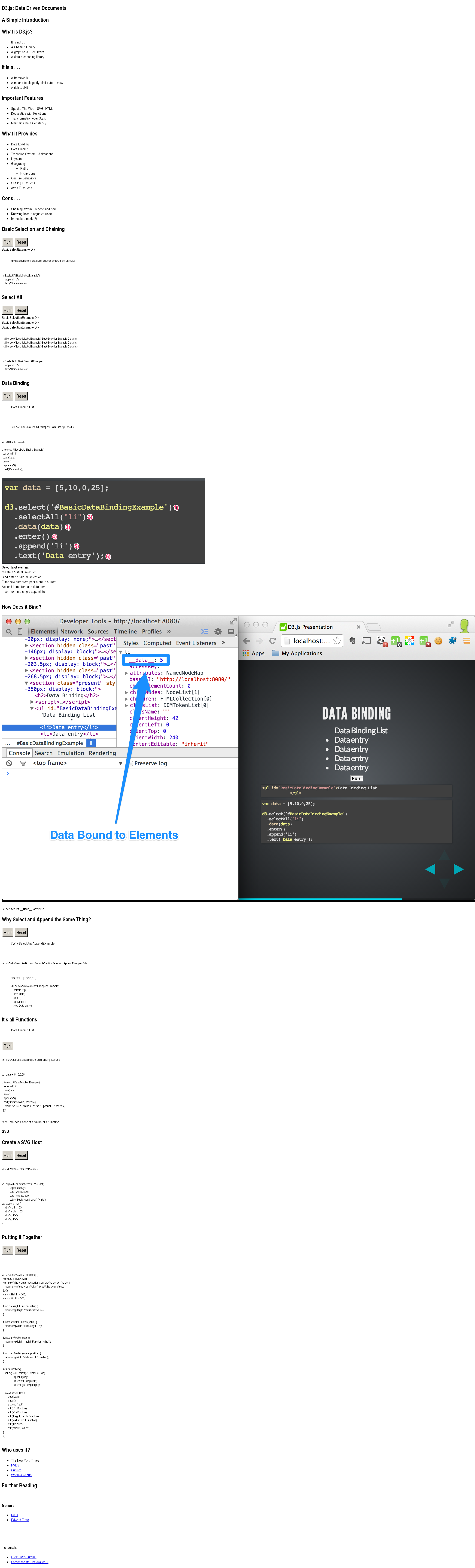 D3.js: Data Driven Documents – A Simple Introduction – Basic Selection and Chaining