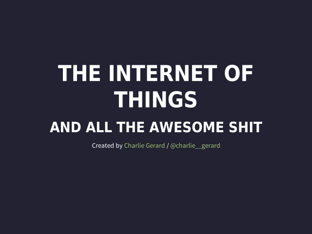 The Internet of Things – And programming for hardware – What does it even mean?