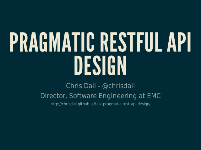 Pragmatic RESTful API Design – Data Formats – Versioning