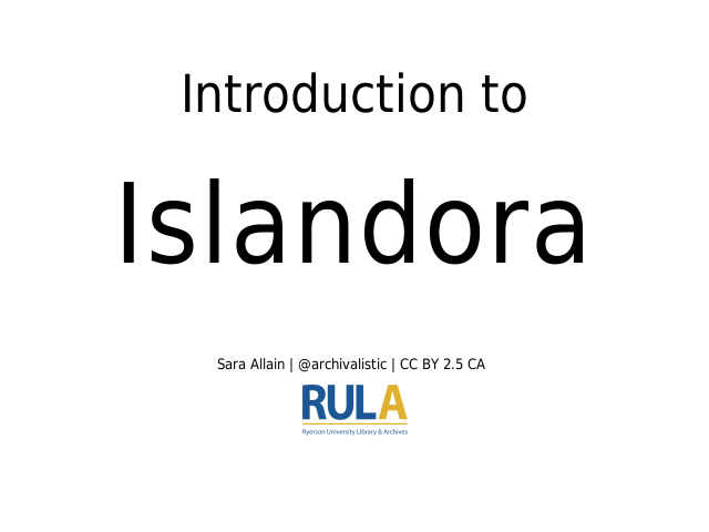 Introduction to – Islandora