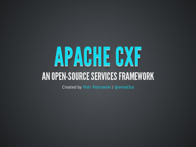 Apache CXF – An Open-Source Services Framework – Architecture