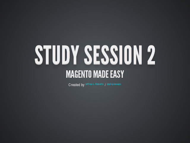 Study Session 2 – Magento Made Easy – Vertical Slides