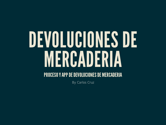 Devoluciones de Mercaderia