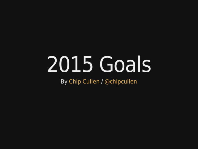 2015 Goals – Project Deliverables – Being a Better Team Member