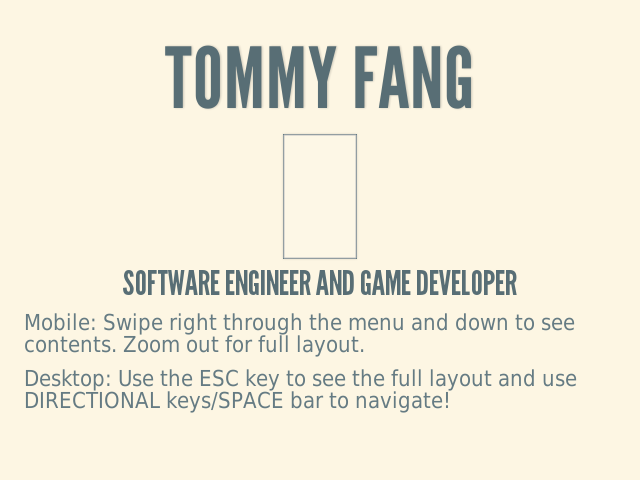 Tommy Fang – Software Engineer and Game Developer – Resume