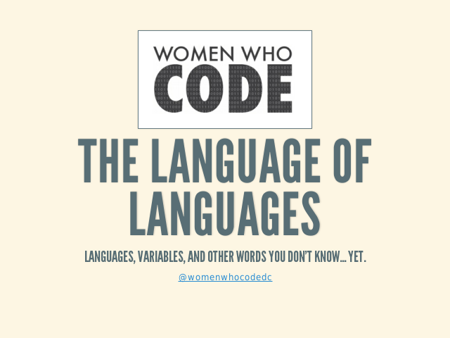 The Language of Languages – 1st Generation Languages – What makes up a language?