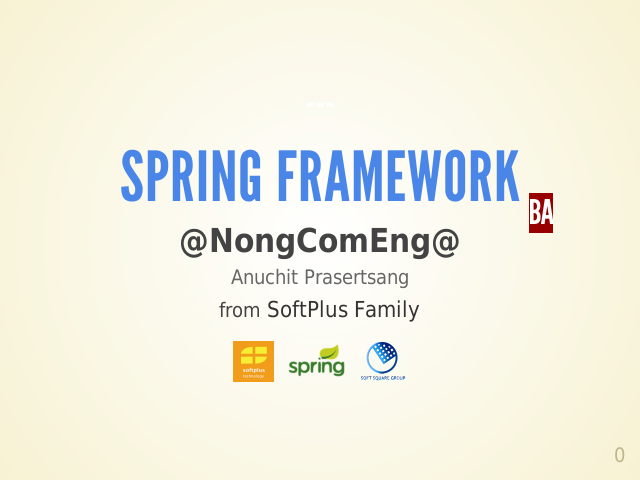 --- – 
                            SPRING FRAMEWORK
                         – 
                            BA