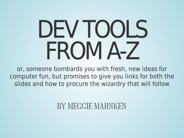 Dev Tools from A-Z –  Recipe 1 – Recipe 2