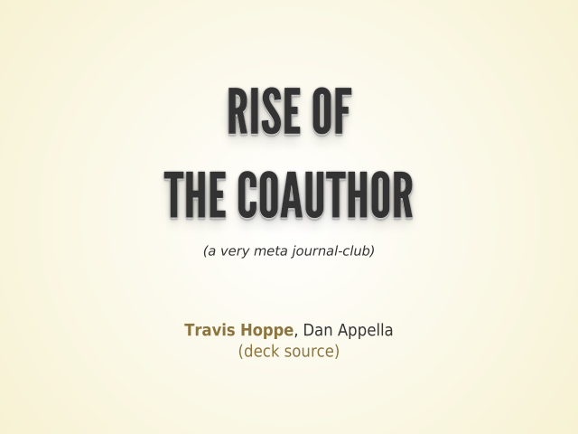 Rise of – the Coauthor – Consortia