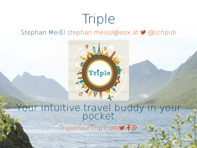 Triple – Your intuitive travel buddy in your pocket –  Planning &  Information