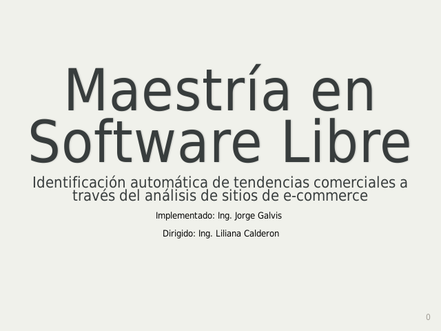 Maestría en Software Libre – Antecedentes – Estado del arte