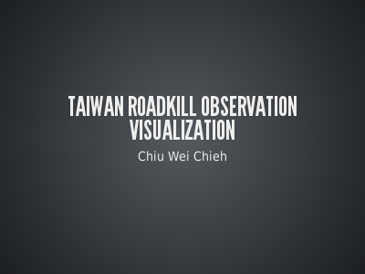 Taiwan Roadkill Observation Visualization