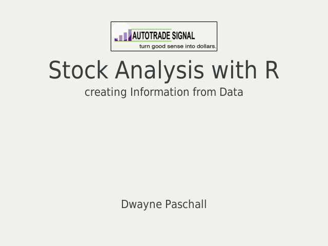 Stock Analysis with R