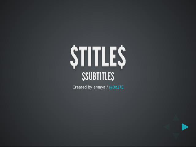 $title$ – $subtitle$