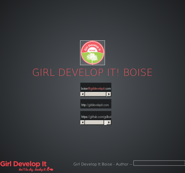 Girl Develop It! Boise