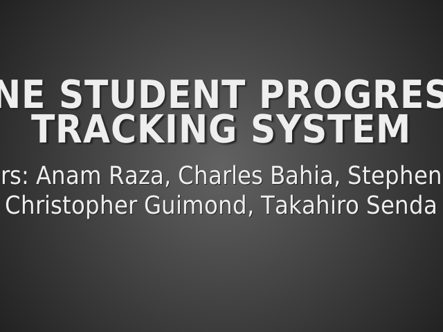 Online student Progression Tracking System