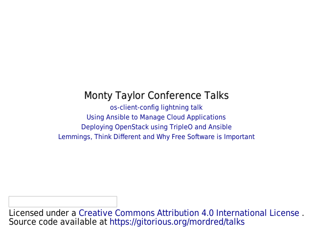 Monty Taylor Conference Talks