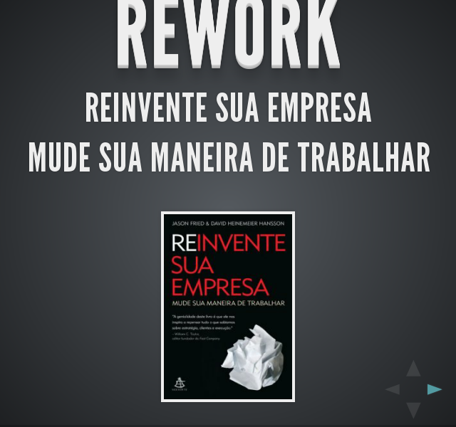 REWORK – Reinvente sua empresa – Mude sua maneira de trabalhar