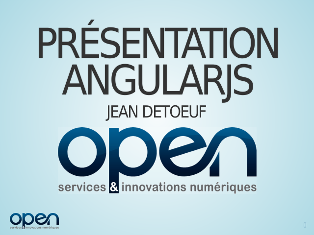 Présentation AngularJS – Jean Detoeuf