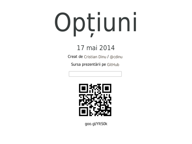 Opțiuni – YOLO – Programare!