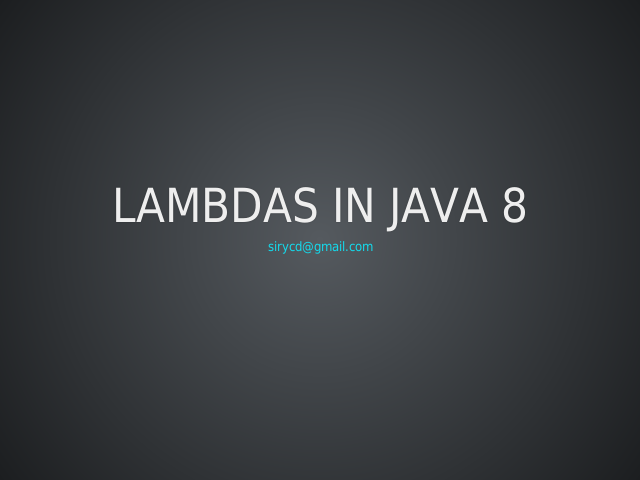 Lambdas in Java 8 – Ex #1: functional set – Ex #2: Abstraction