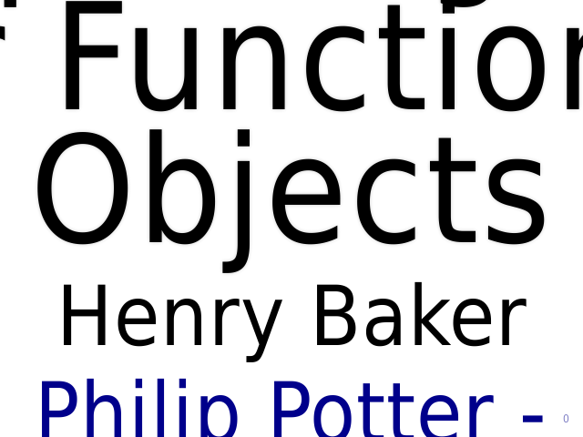 Equal Rights for Functional Objects – Henry Baker – Philip Potter - @philandstuff