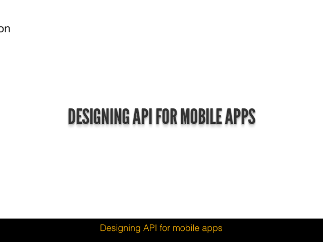 Designing api for mobile apps – teammates @ polidea – Polidea...