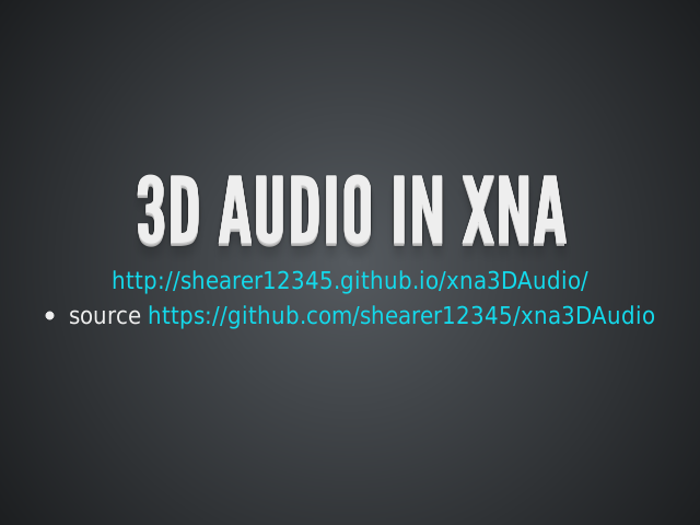 xna3DAudio