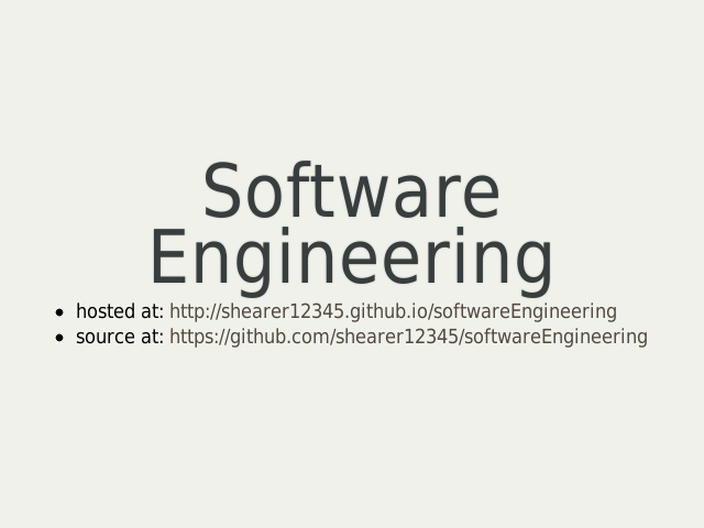 softwareEngineering