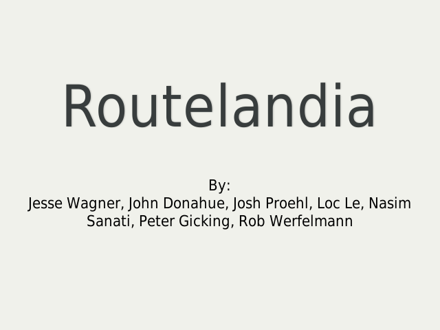 Routelandia – Conceptual – Demo