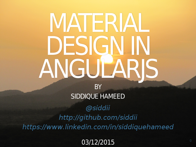 Material Design in AngularJS