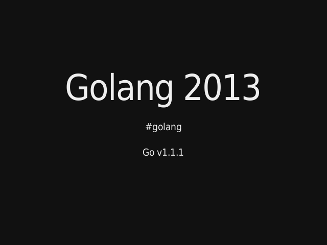 Golang 2013 – Forhistorie – Inspirationer