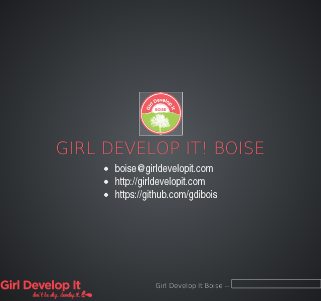 Girl Develop It! Boise