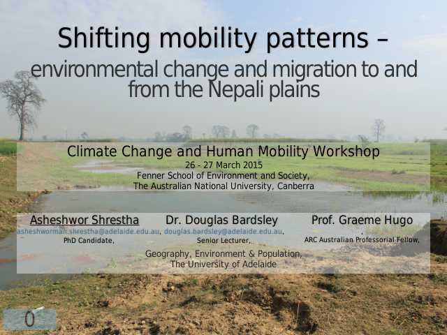 Shifting mobility patterns –  – environmental change and migration to and from the Nepali plains – Discussion