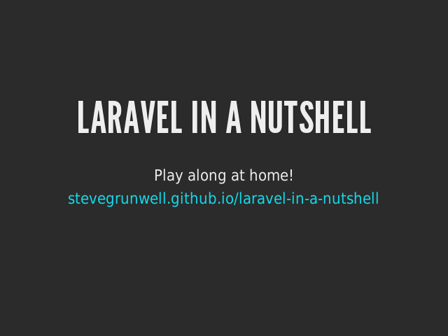 laravel-in-a-nutshell