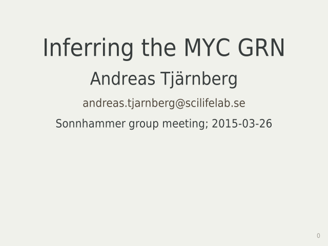 Inferring the MYC GRN – Andreas Tjärnberg – The Data Properties