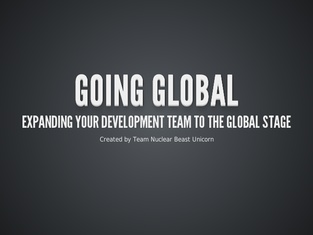 Going global – Expanding your development team to the global stage – Globally distributed software engineering