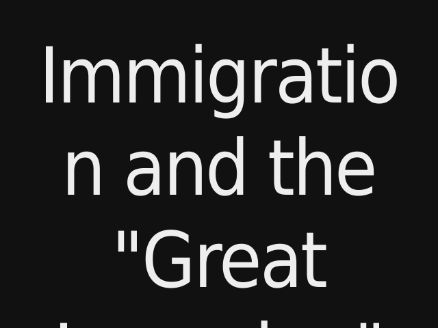 Immigration and the "Great Inversion" – Kyle Walker – Texas Christian University