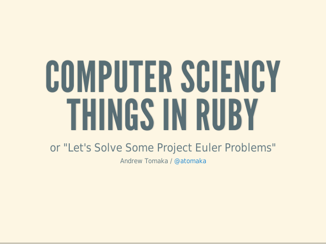 ruby-project-euler-talk