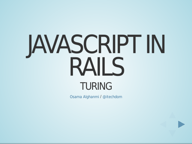 Javascript in Rails – Turing