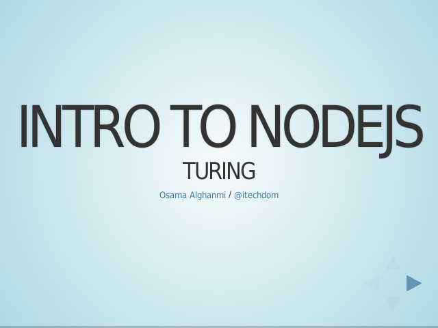 Intro to Nodejs – Turing