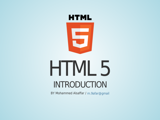 HTML 5 – Introduction – What’s New