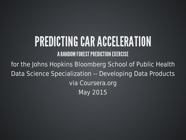 Predicting Car Acceleration