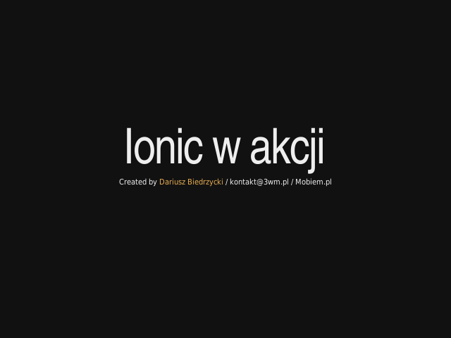 Ionic w akcji – Co to? – Instalacja