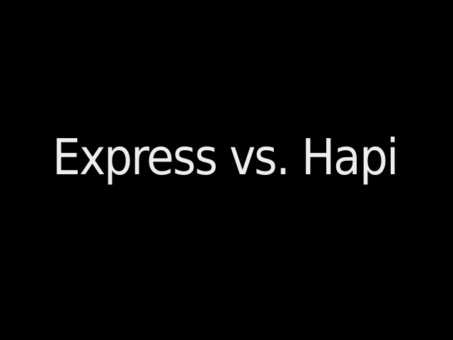 Express vs. Hapi – Injection de dépendances