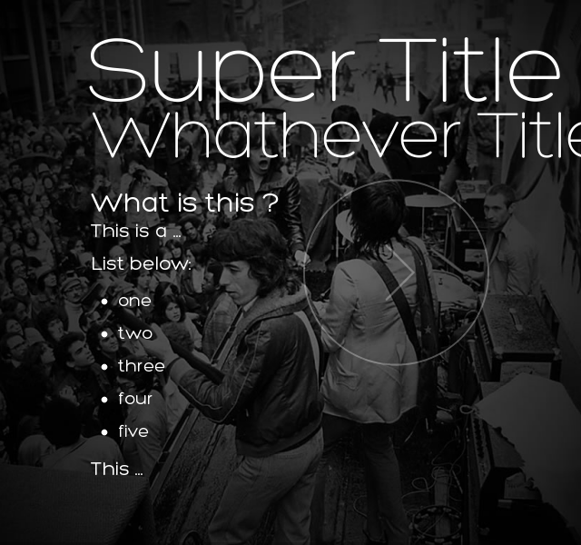 Super Title – Whathever Title  – What is this ?