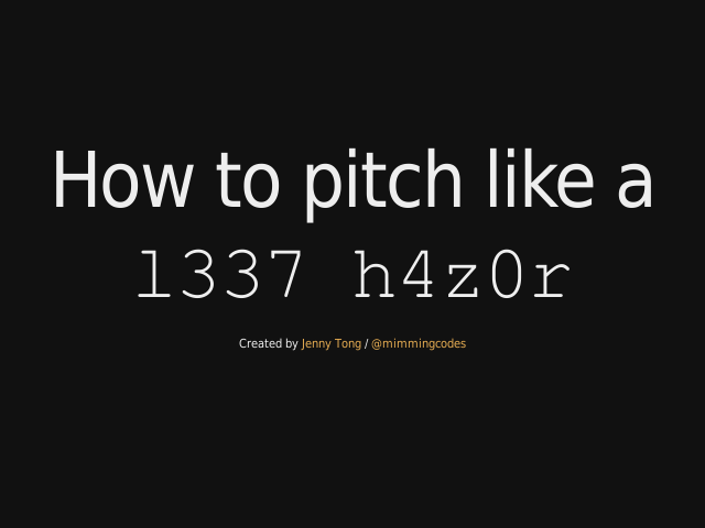 How to pitch like a l337 h4z0r