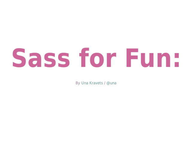 Sass for Fun: – Stories and Lessons – Sassy Shapes