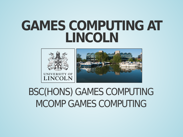 talkLincolnOpenDayGamesComputing